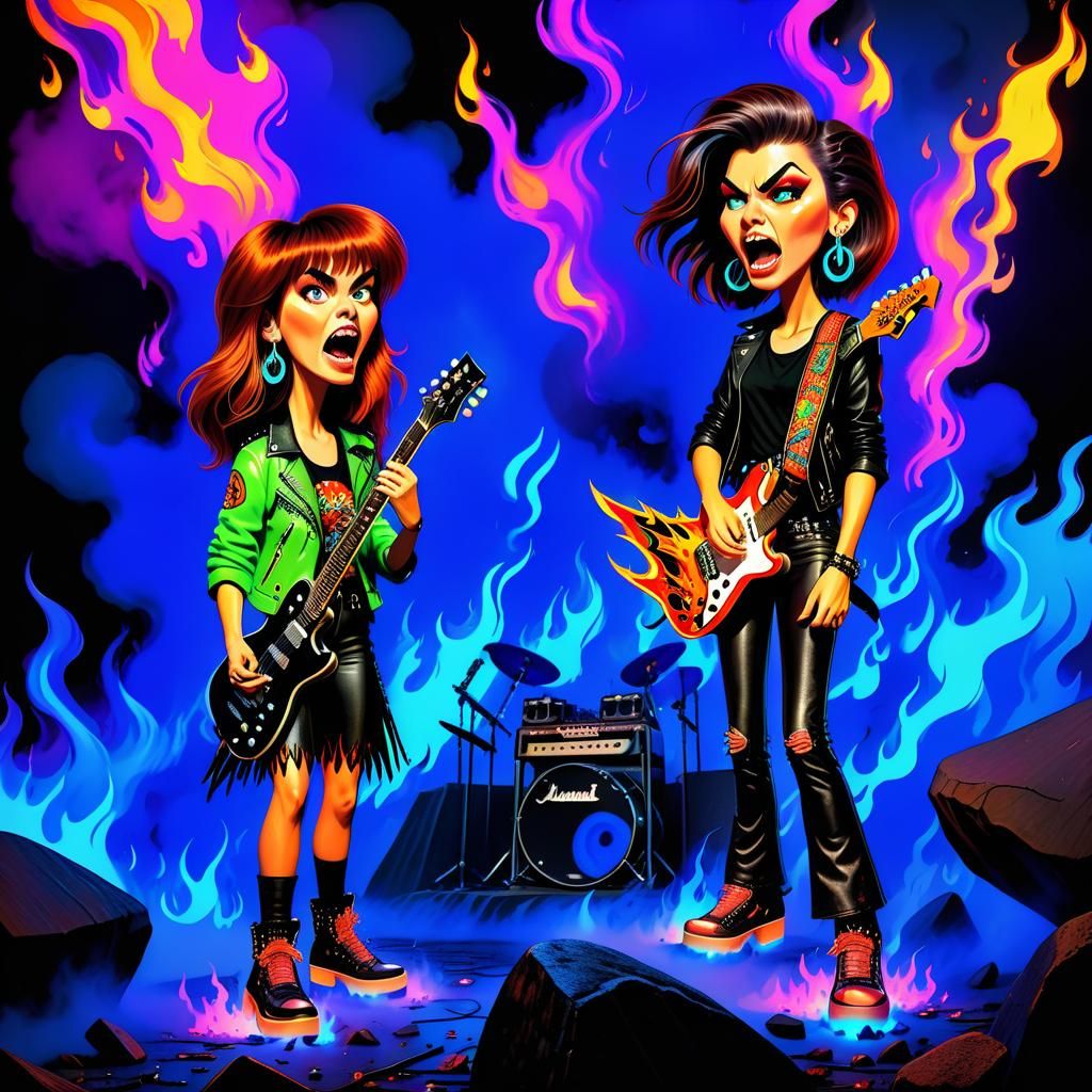 Daria and Jane Rock Out in Pop Art Style