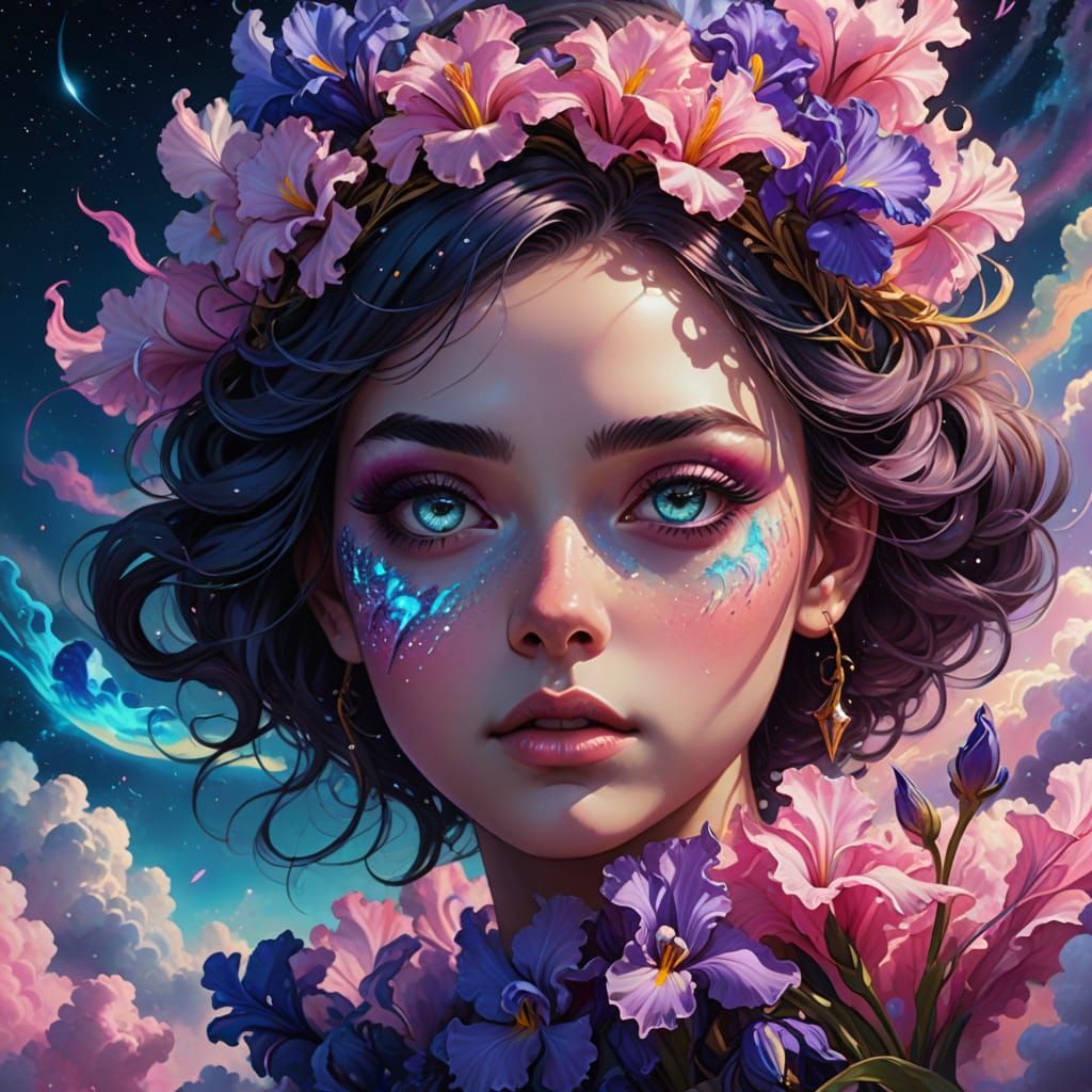 Glittering Galactic Eyes in Deep Space