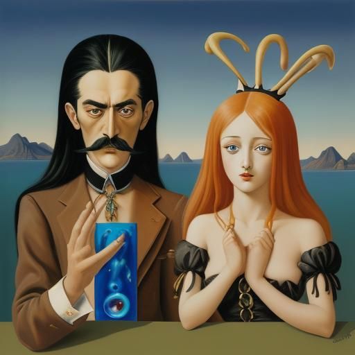 Surreal Hanzel Und Gretyl in Melting Landscape