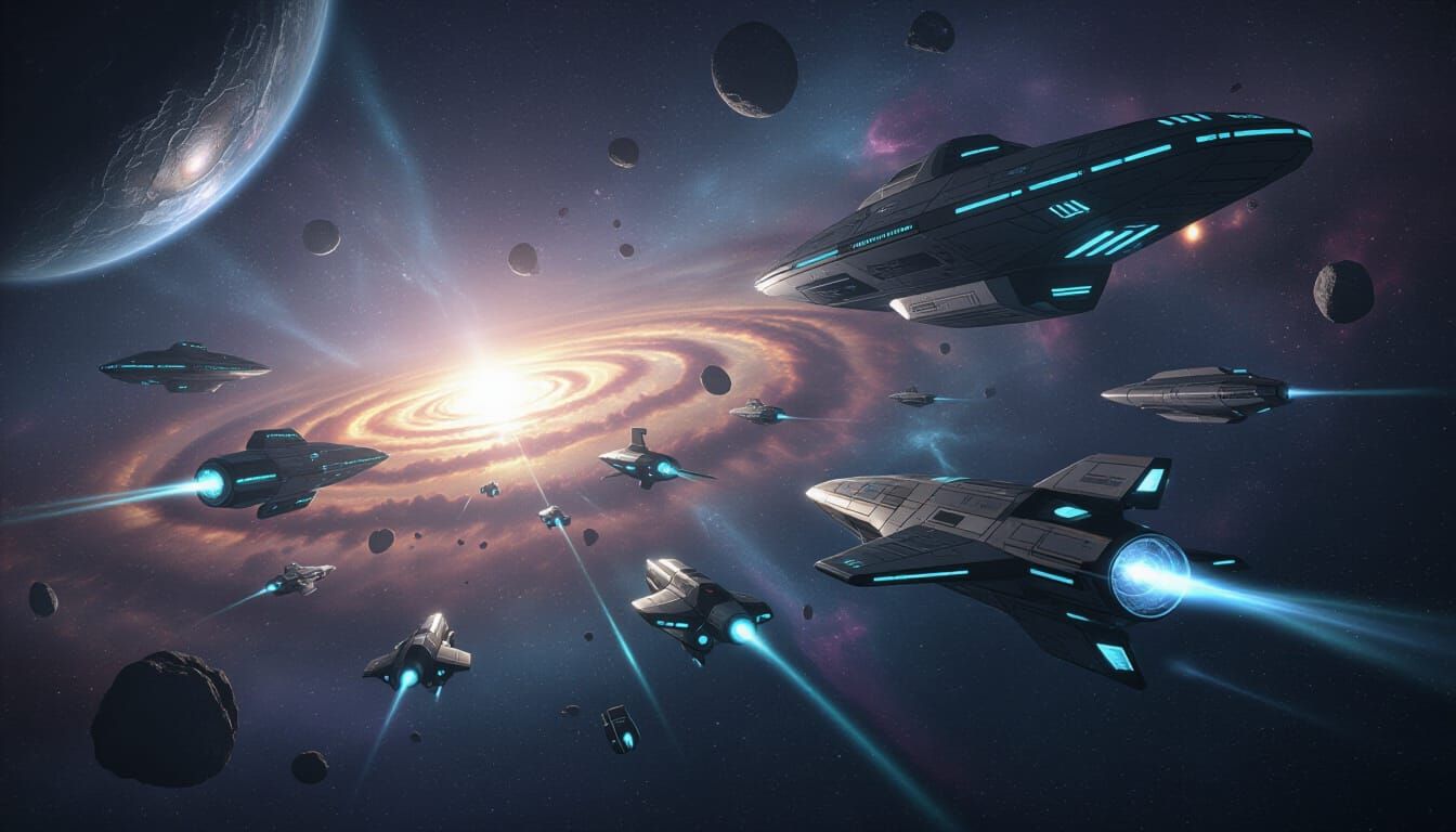 Cinematic Sci-Fi Deep Space Panorama