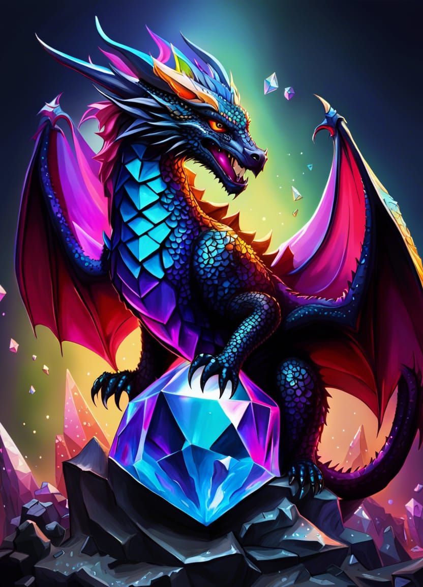 Cosmic Crystal Dragon