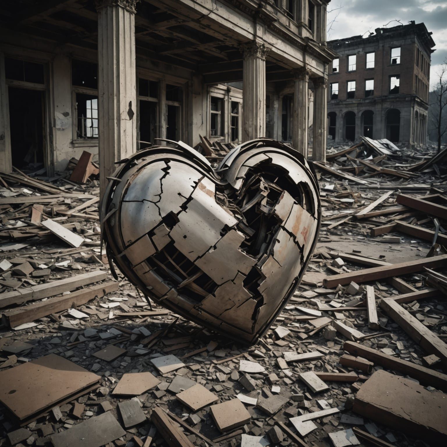Breaking Heart with Lingering Hope: Hyperrealistic Photo