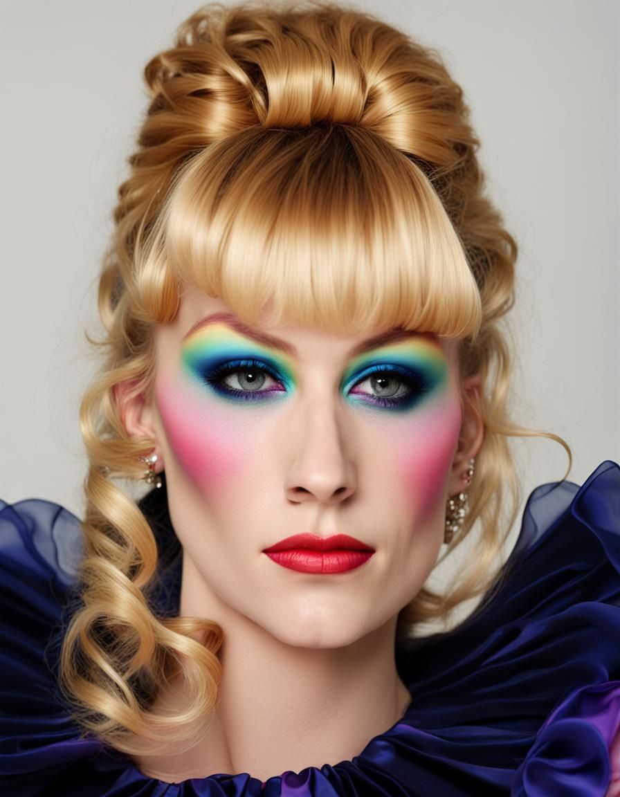 #satin #dress #tacky #sissy #puffy #rainbow #chiffon #long #...