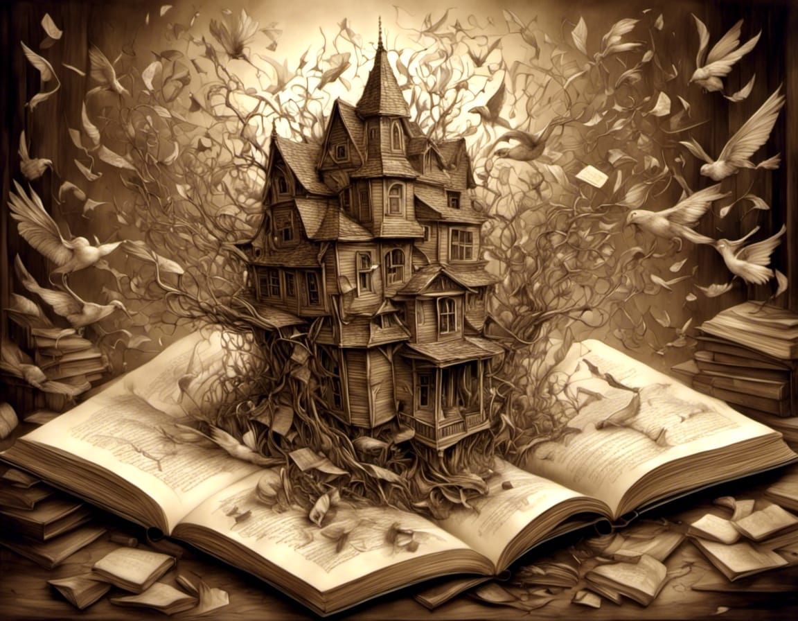 Writer in a Whirlwind of Sepia Pages