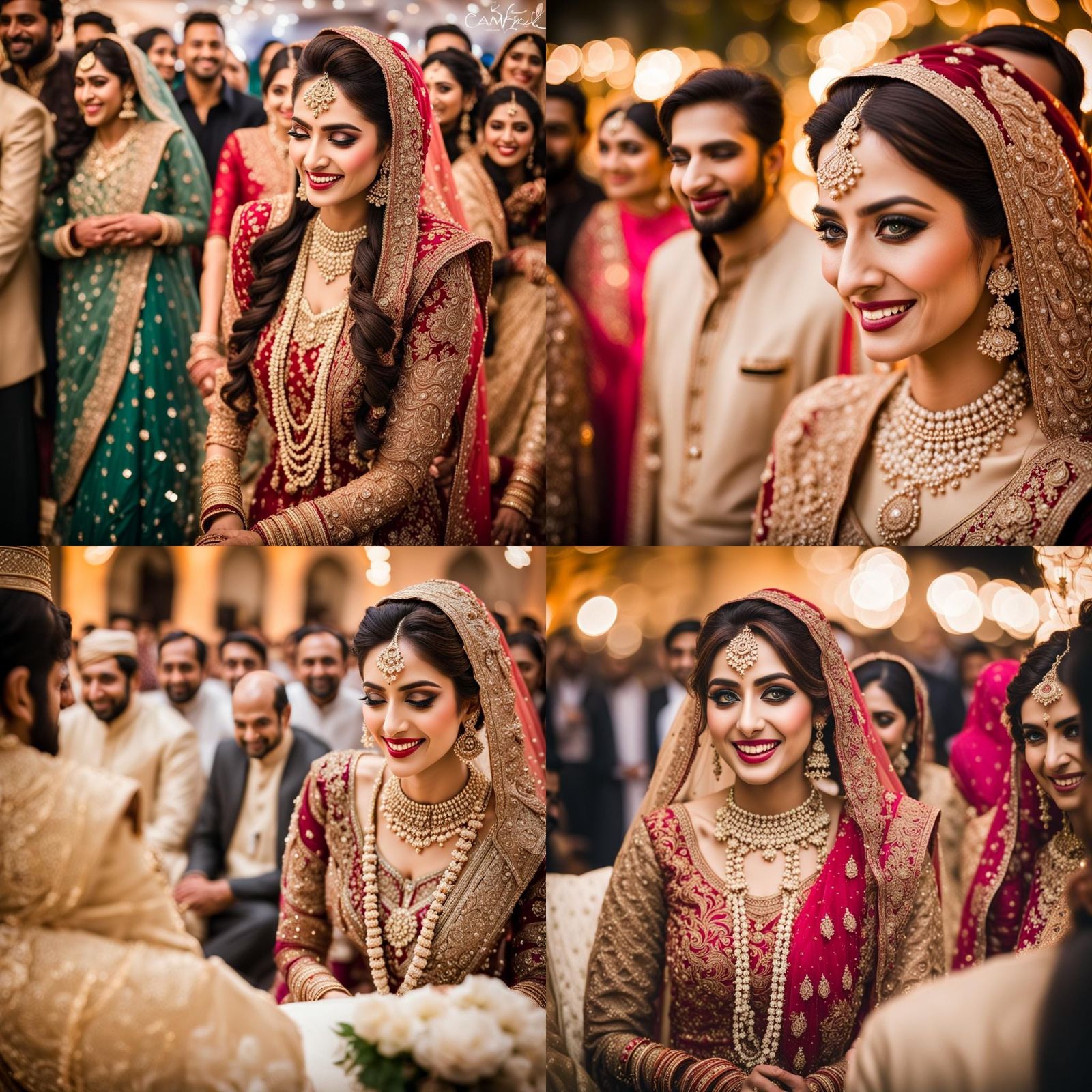 Joyous Pakistani Wedding Celebration with Bride