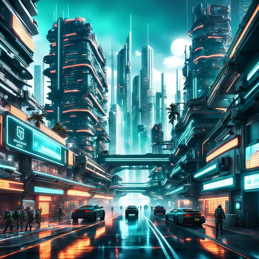 Cyberpunk Miami Cityscape in Unreal Engine 5