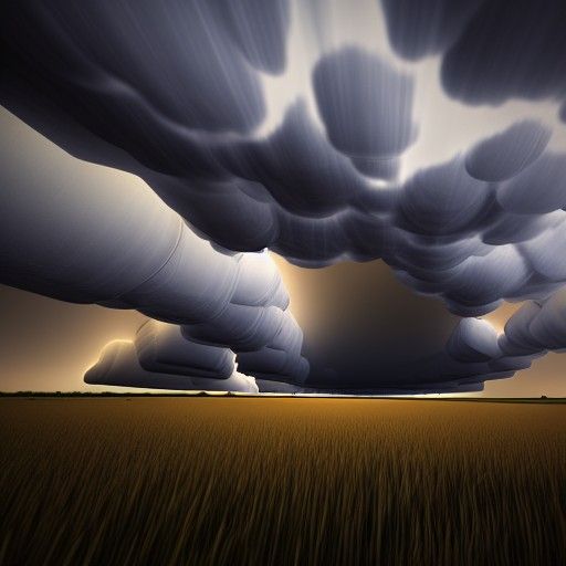 Dramatic Storm on the Plains with Volumetric Lighting