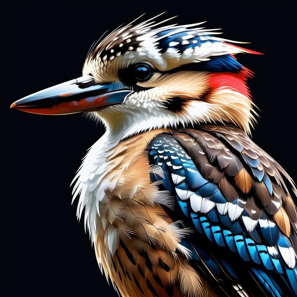 Fantasycore Kookaburra in Digital Watercolour Style