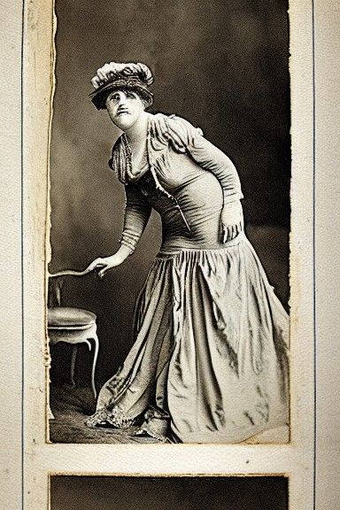 Humorous Tragedy in Vintage Watercolor Style