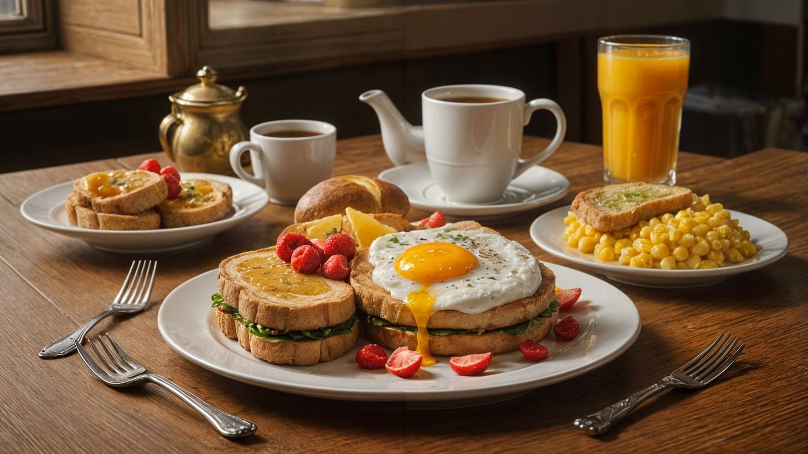 Vibrant Big Breakfast Photo, Hyperrealistic & Detailed