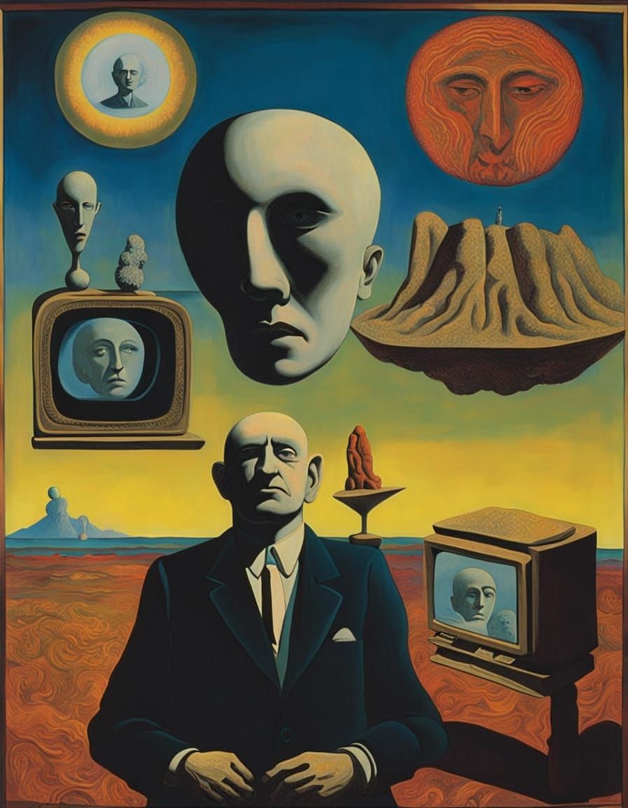 Apocalyptic Carnival in a Surrealist Landscape