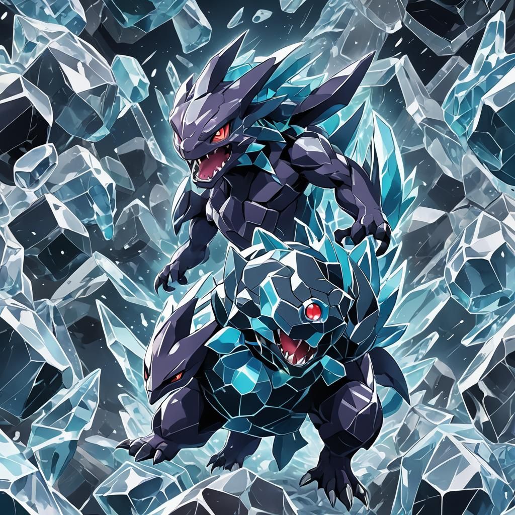 Awesome Ice and Poison Pokemon in Anime Style
