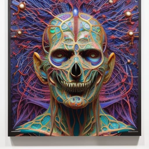 Surreal Reaper Samus Portrait in Visionary Style