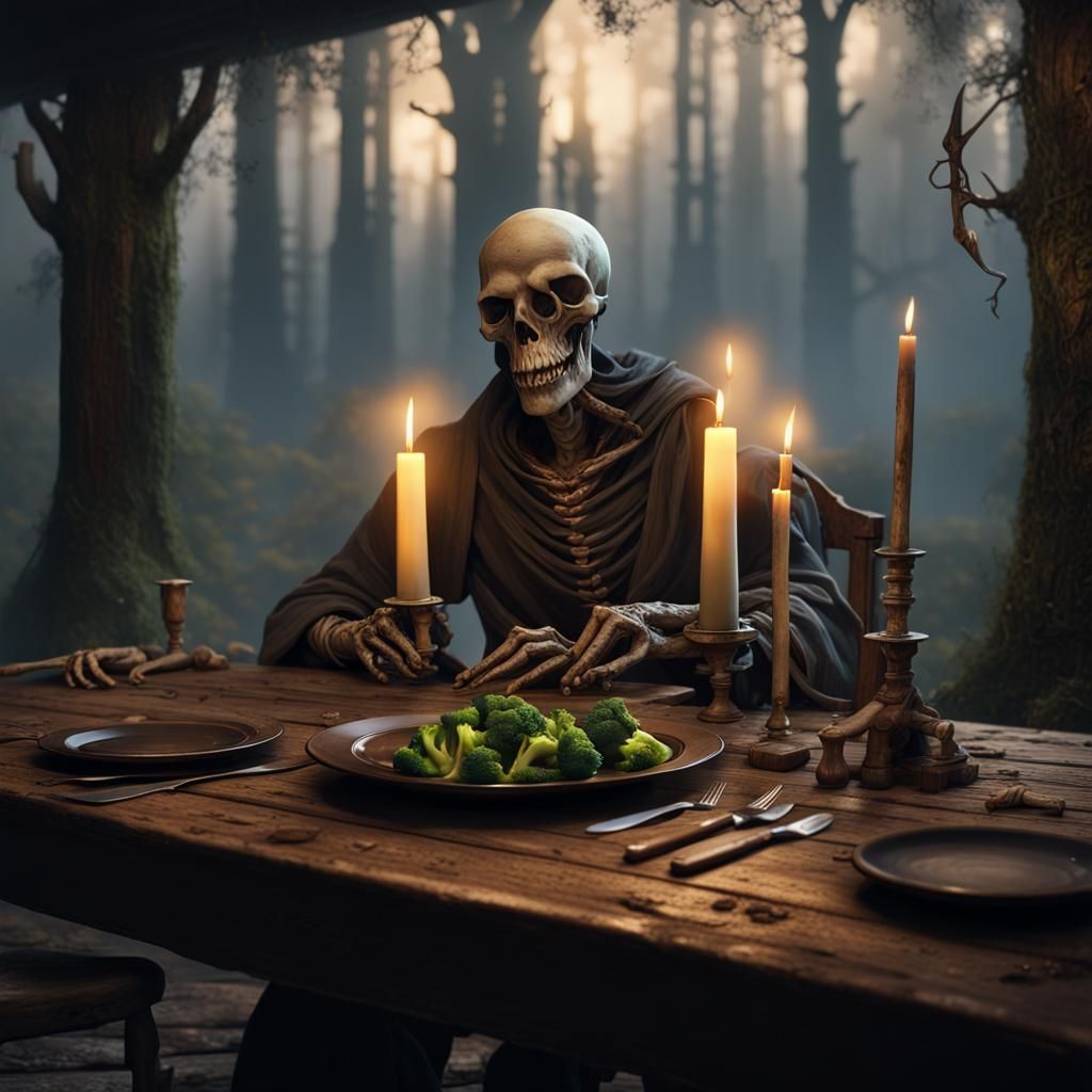 Death at Dinner: A Fantastical Woodland Scene