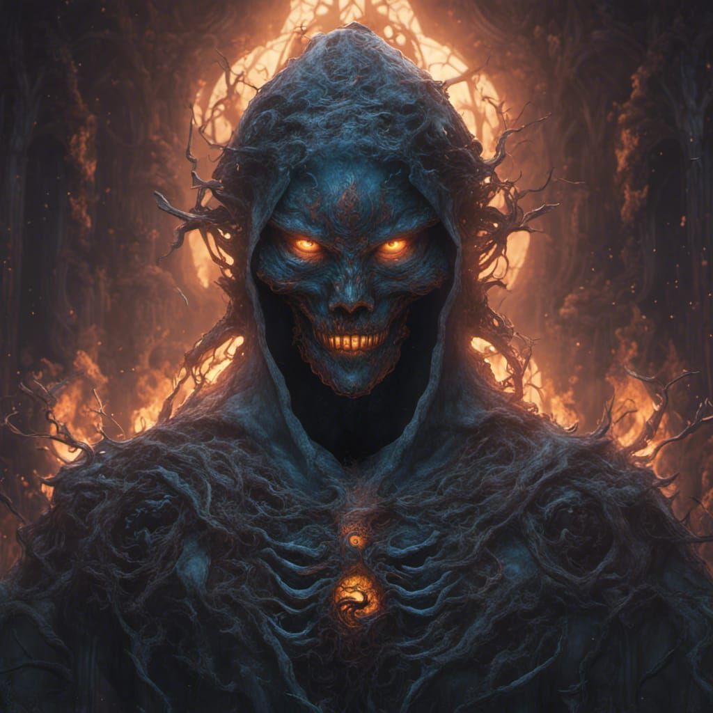 Detailed Ghost Face Matte Painting in 8k