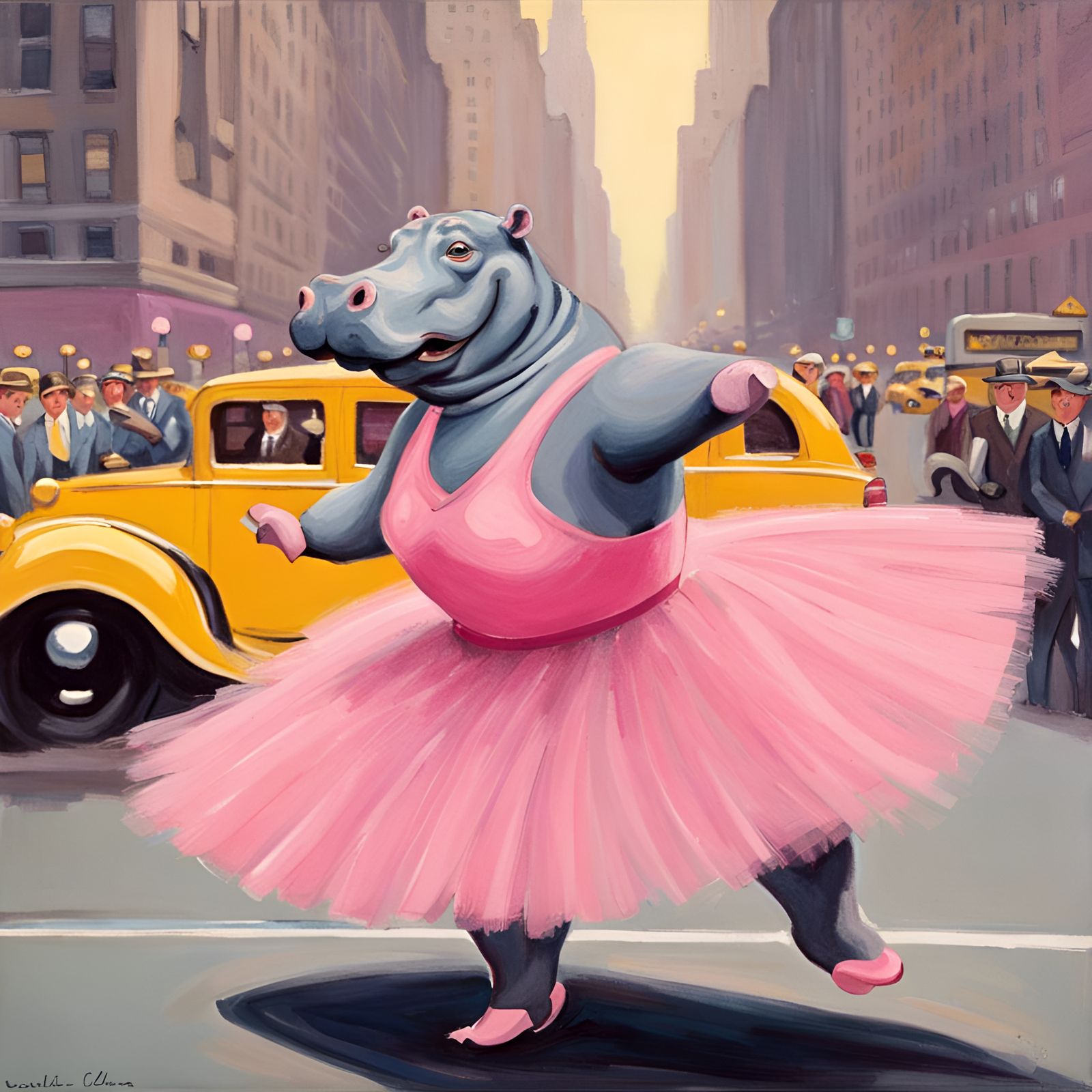 Ballerina Hippo Dances in 1920s New York