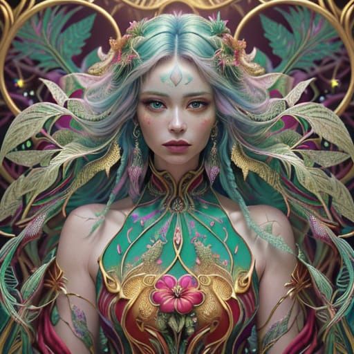 Enchanting Maiden in Ethereal Whimsy