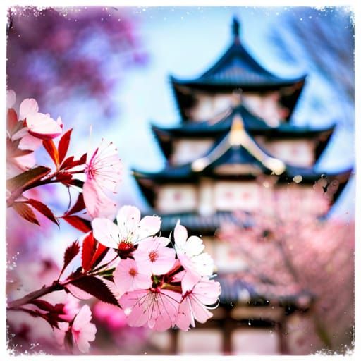 Geisha in Cherry Blossom Garden: Professional Photography