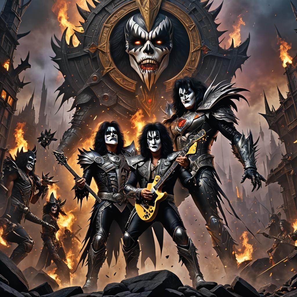 Paul Stanley and Gene Simmons: KISS Band Artwork