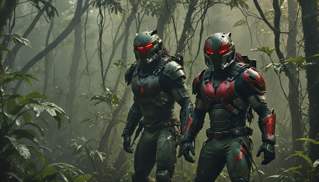 Jaguar Hunter in Jungle with Advanced Predator Armor