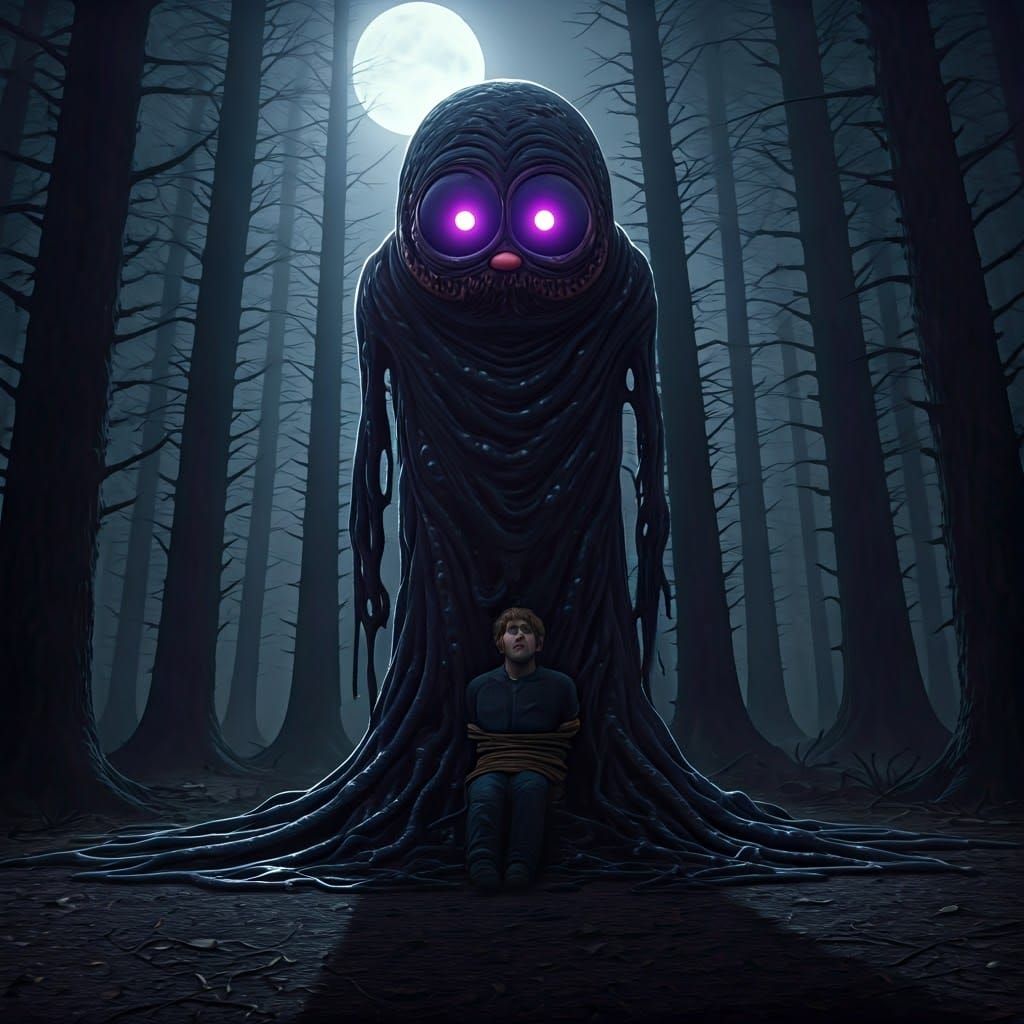 Grotesque Garfield Horror: Eerie Fusion in Biomechanical Sty...