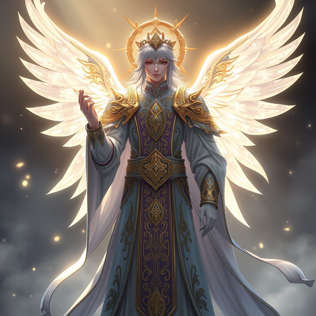Majestic Divine Cleric Radiates Heavenly Aura