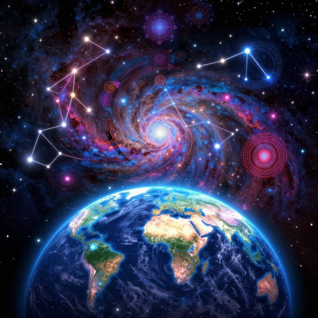 Cosmic Christmas Lights Illuminating the World