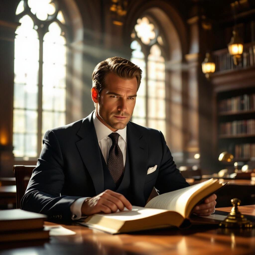 Harvey Specter Studies Law in Harvard Library