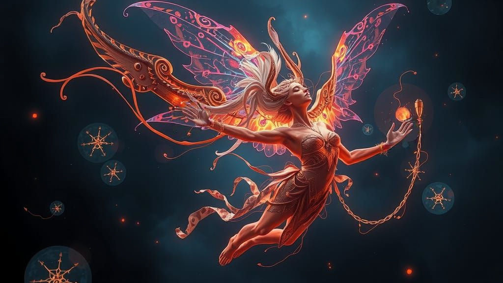 Ethereal Black Aetherpunk Lightscapes