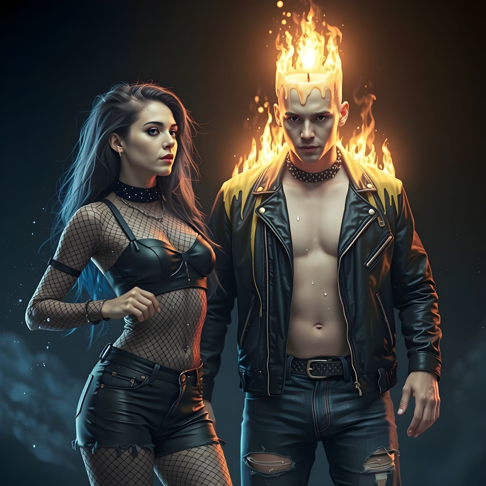 Ephemeral Goth Couple Dissolves into Water at Rave