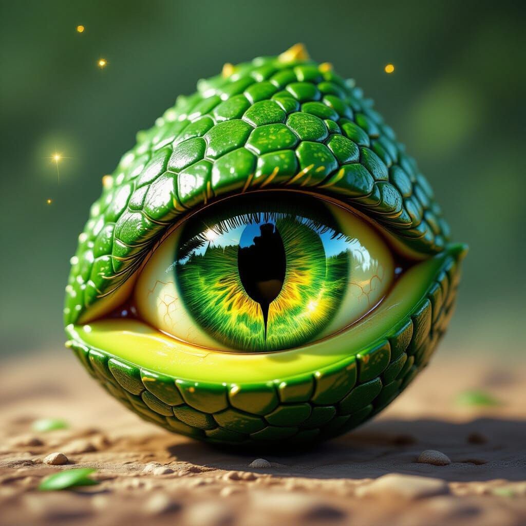 Mystical Dragon Eye Avocado Art