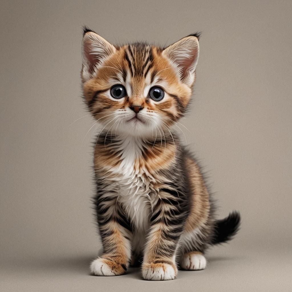 Photo-Realistic Image of an Adorable Baby Cat