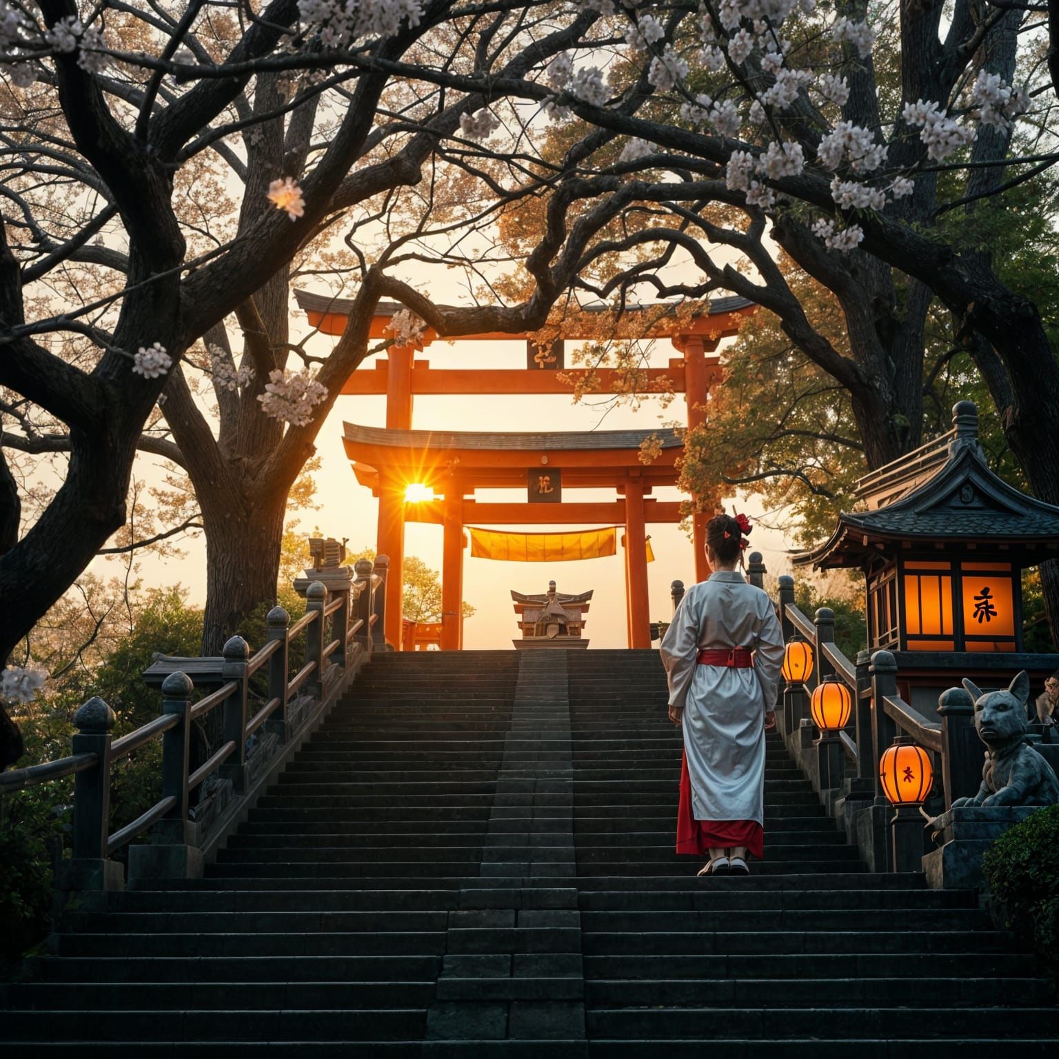Serene Shinto Shrine in Traditional Japanese Beauty