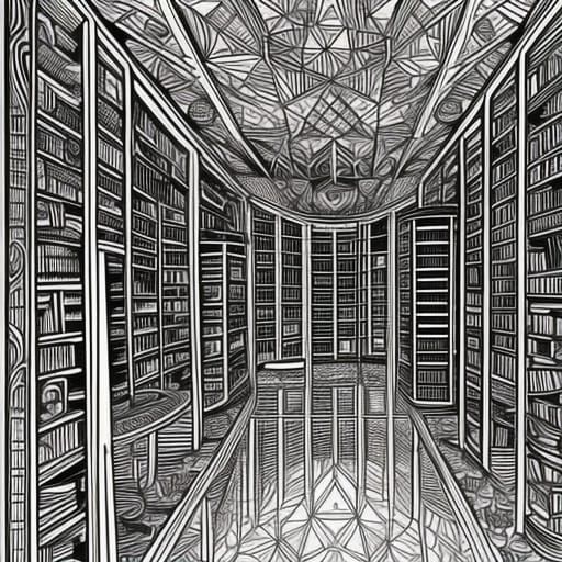 Magic Bookshop: Generative and Intricate Linework