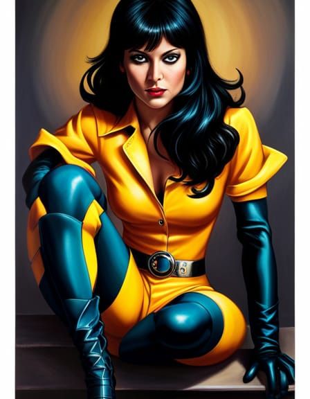 Superheroine Portrait in Hyperrealistic Style