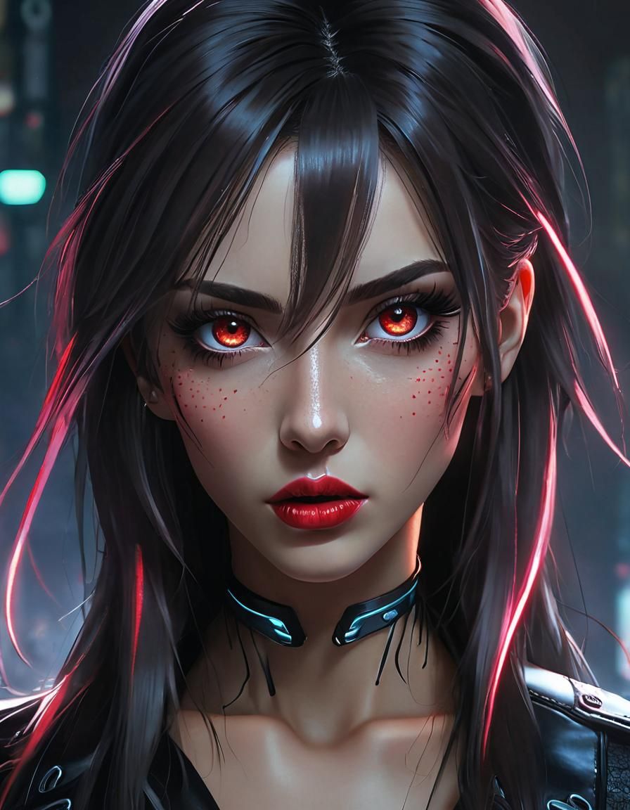 Hyperrealistic Cherry Lips: Cinematic Comic Book Art