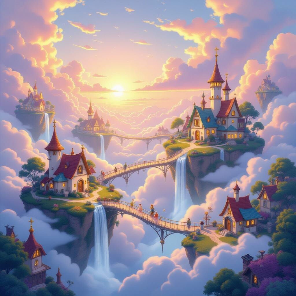 Enchanting Fairytale Village on Floating Islands