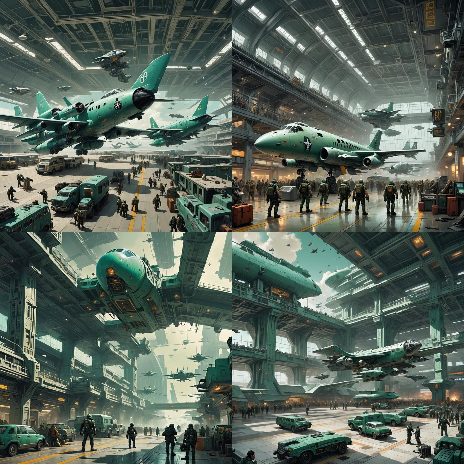 Sinister Warhammer 40k Voidship in Seafoam Airport
