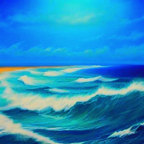 Abstract Oceanic Depths: A Tranquil AI-Generated Image