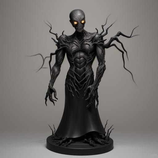 Terrifying Inkbound Effigy with Black Ink Veins