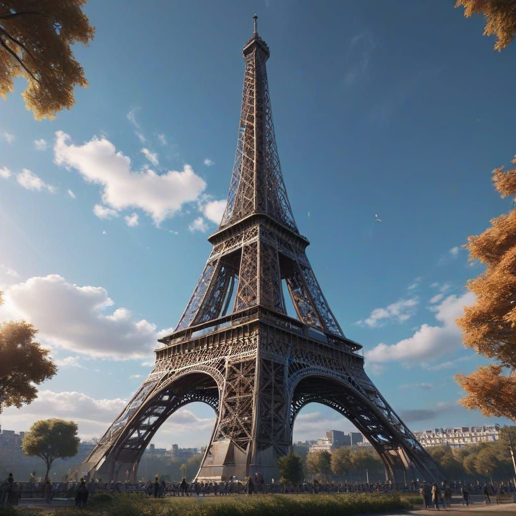 Chrome Eiffel Tower Concept Art