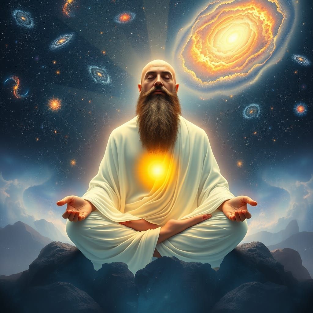 Enlightened Cosmic Being Radiates Eternity