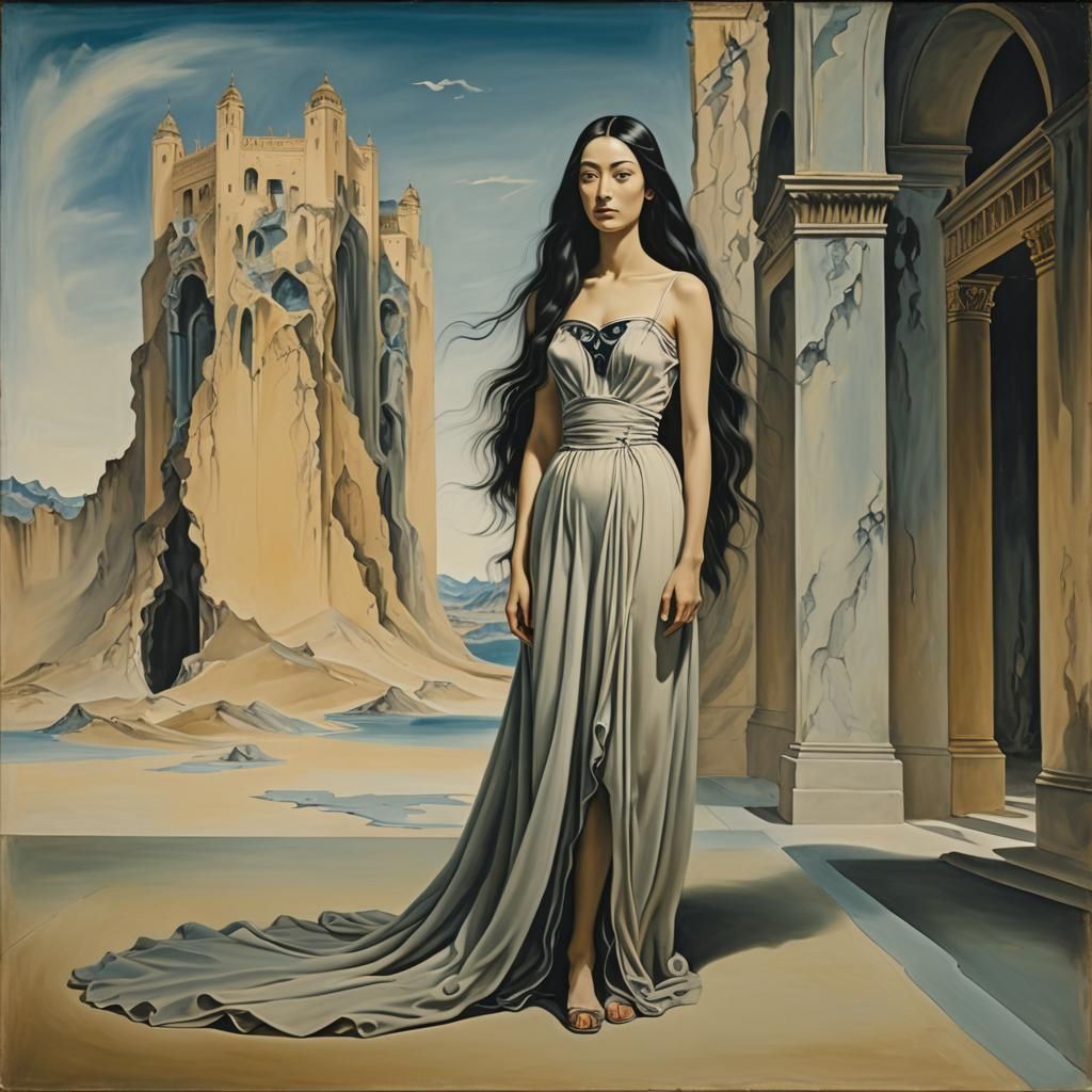 Surreal Handmaiden in Emperor's Palace: Dali Style