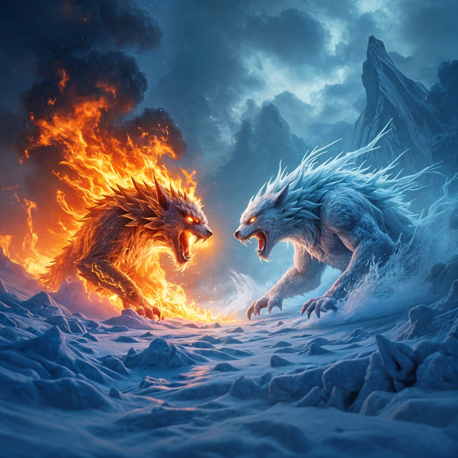 Inferno Versus Tempest: A Clash of Fire and Ice