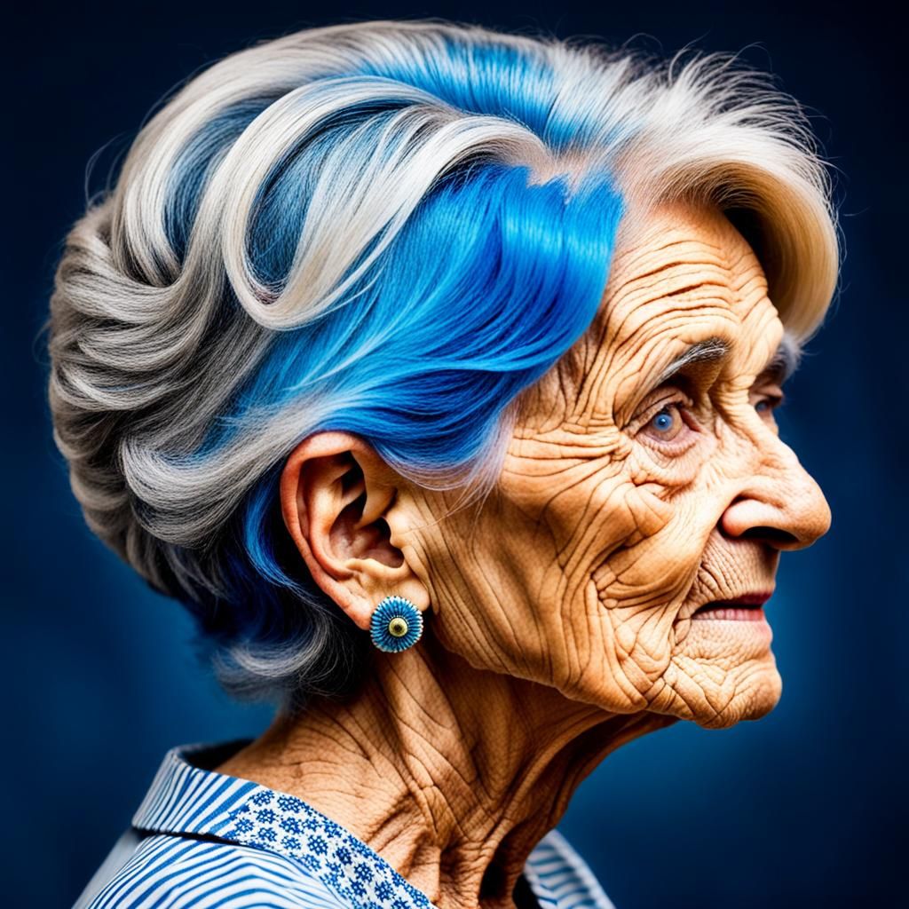 Serene 90-Year-Old Woman with Dignified Presence