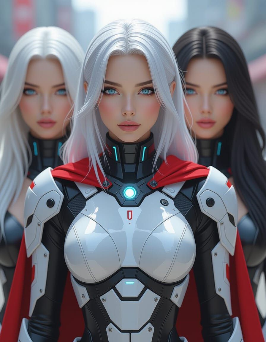 Cyberpunk Cyborgs with Glowing Eyes