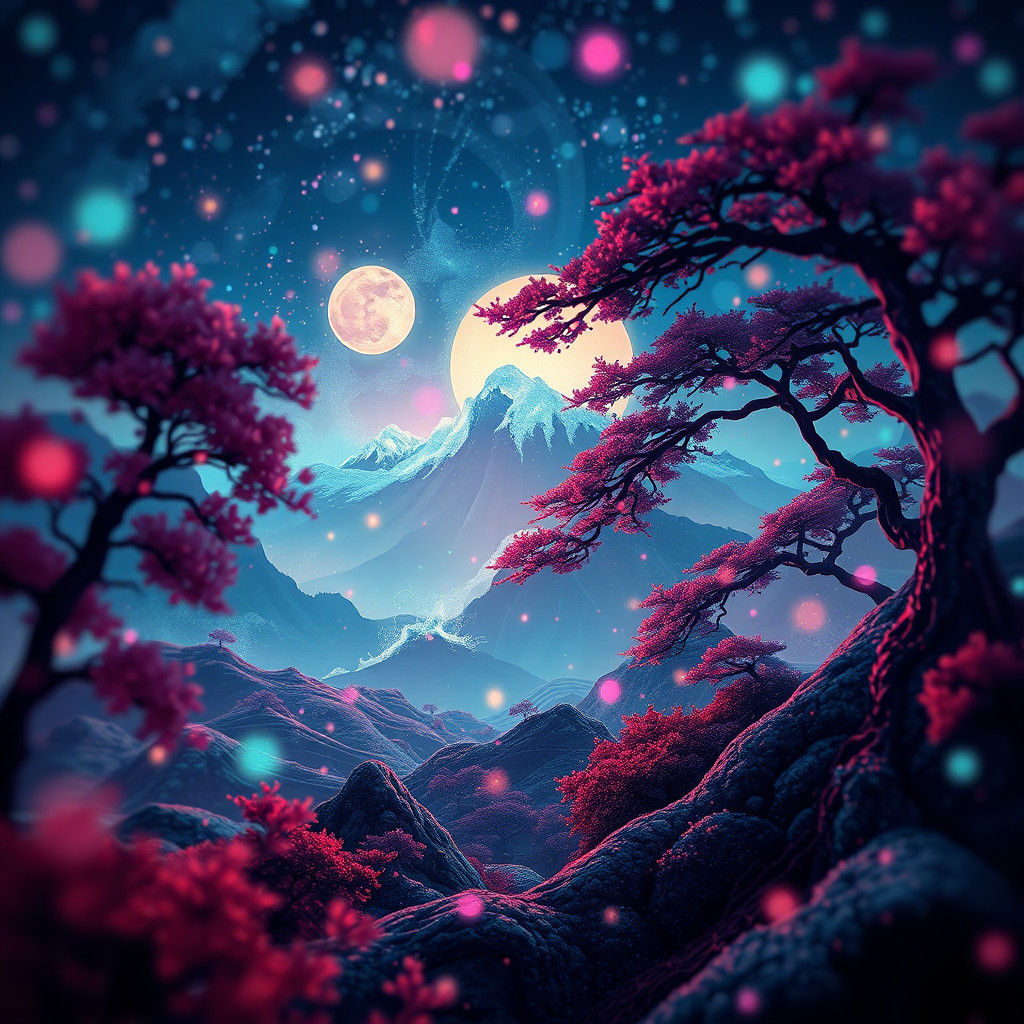 Serene Japanese Landscape in Surreal Unreal Engine Style