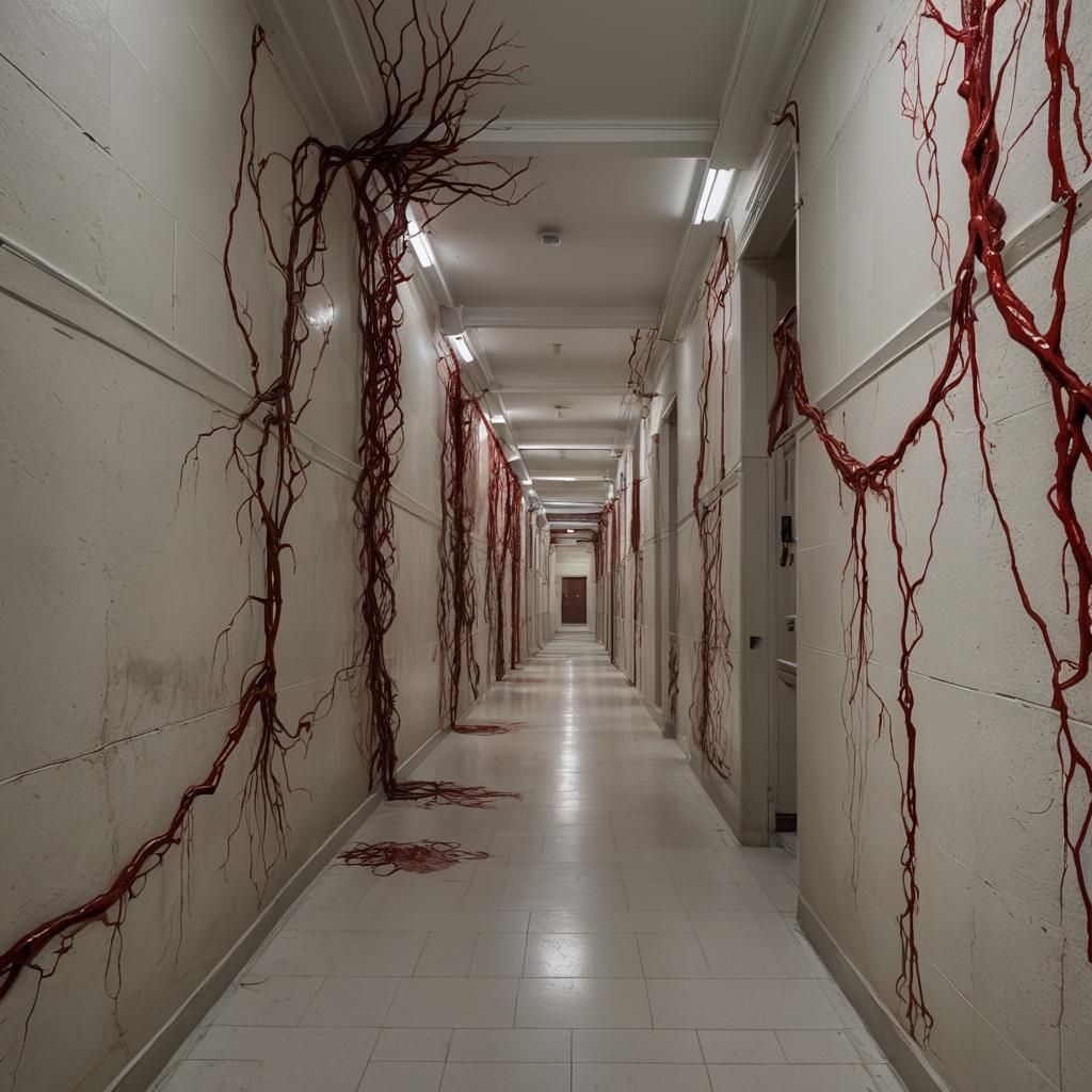 Biotech Corridor with Veins