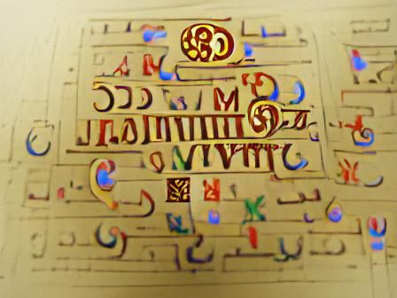 Ornate Illuminated Manuscript Cryptic Symbols
