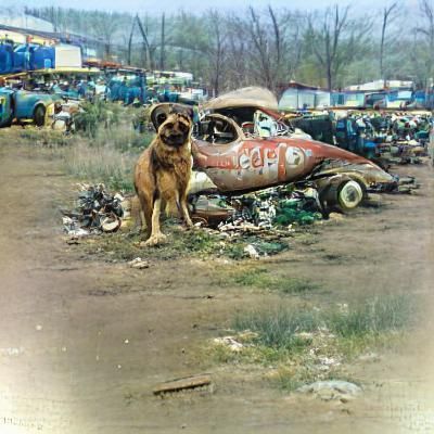 Old Junkyard Dog Portrait